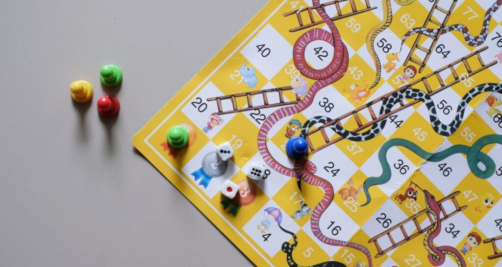 Snakes and ladders - representing opportunities and threats