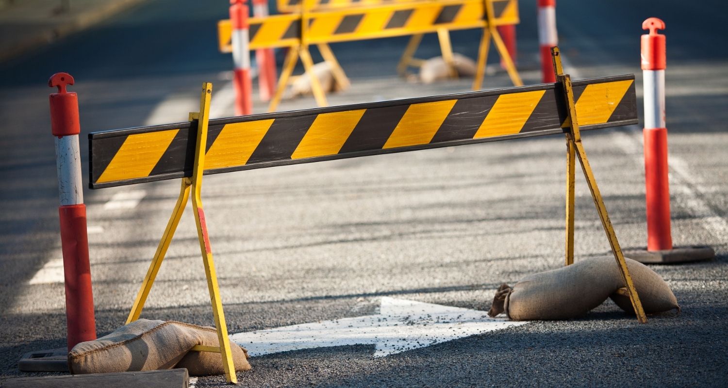 Roadworks - obstacles ahead