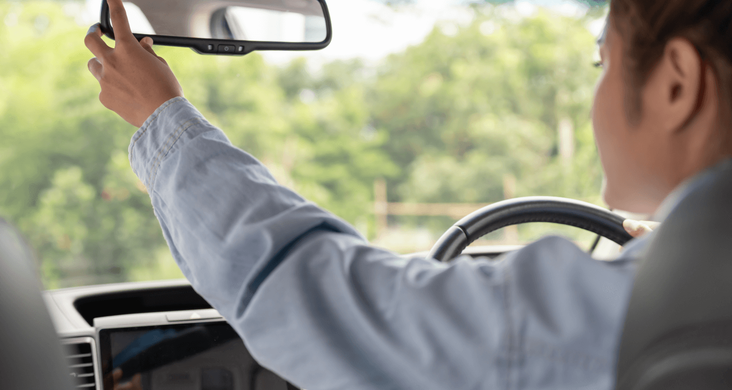 Look in the rear view mirror.